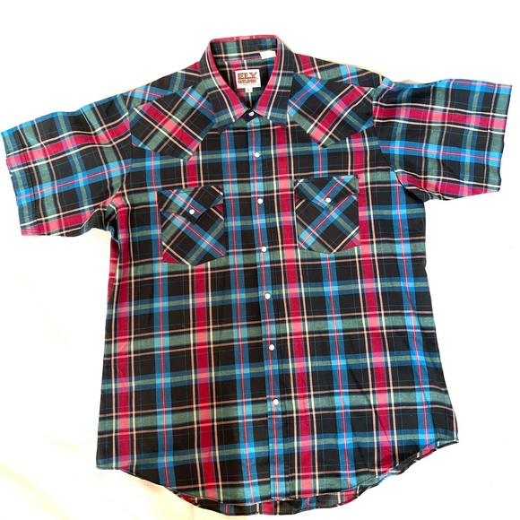 VINTAGE-Pearl Snap Western Shirt - Picture 3 of 8